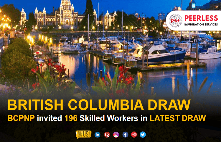 BC PNP invites 196 skilled workers in the latest BC PNP Draw