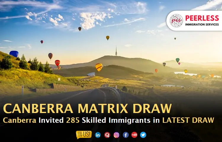 Canberra Invites 285 applicants to the latest Canberra Matrix Draw