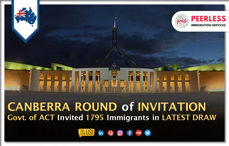 Canberra Invited 1795 Skilled Immigrants in Canberra Matrix draw