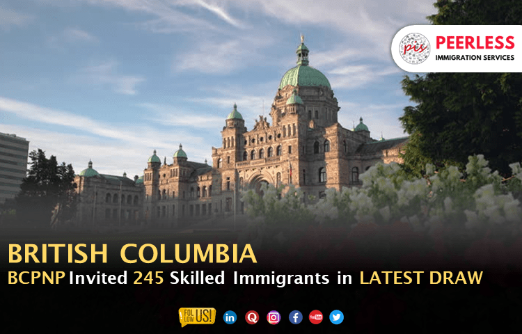 British Columbia Invites 245 immigrants in the latest BC-PNP Draw