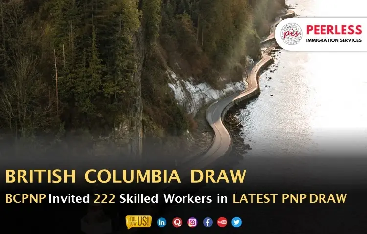 British Columbia Issued 222 invites for the latest BCPNP draw
