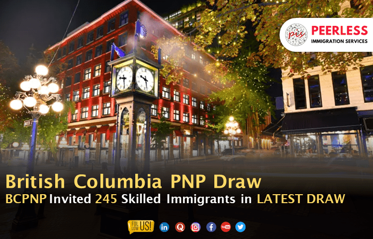 British Columbia Invited 245 Invitations in latest BCPNP Draw