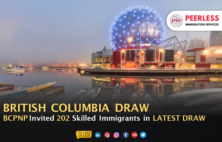 British Columbia Invites 202 Immigrants to the latest draw