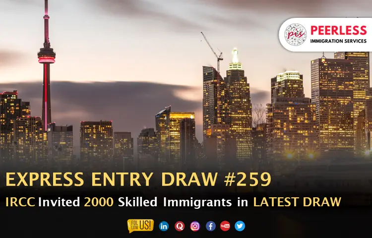 Canada Express Entry Draw #259 invited 2,000 applicants