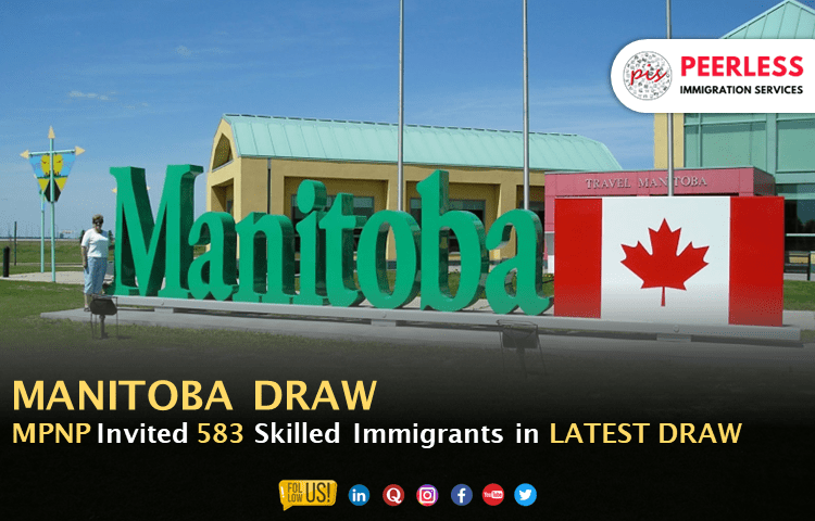 Manitoba invites 583 applicants in the latest Manitoba PNP Draw