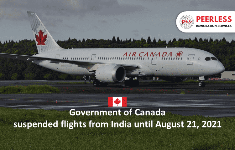 Canada Suspended Direct Flights from India till August 21, 2021