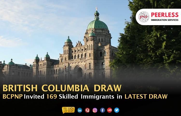 British Columbia invited 169 applicants in the latest BCPNP Draw